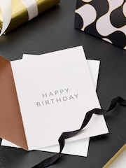 Blue/White Geometric Birthday Gift Bag and Card Set - Image 2 of 4