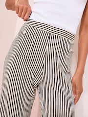 Friends Like These Navy Crinkle Jersey Wide Leg Trousers - Image 2 of 4