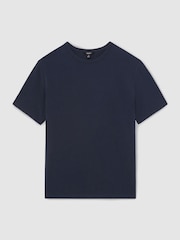 Reiss Navy Joe Stretch-Cotton Crew-Neck T-Shirt - Image 2 of 6