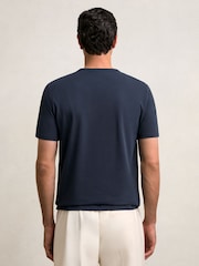 Reiss Navy Joe Stretch-Cotton Crew-Neck T-Shirt - Image 5 of 6