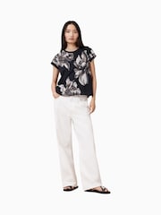 AllSaints Black Anna 100% Cotton T-Shirt - Image 5 of 7