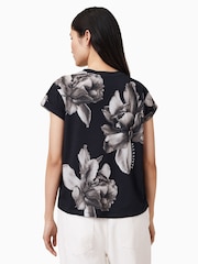 AllSaints Black Anna 100% Cotton T-Shirt - Image 6 of 7