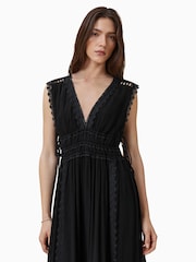 AllSaints Black Xanthe Dress - Image 1 of 7