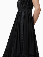 AllSaints Black Xanthe Dress - Image 6 of 7