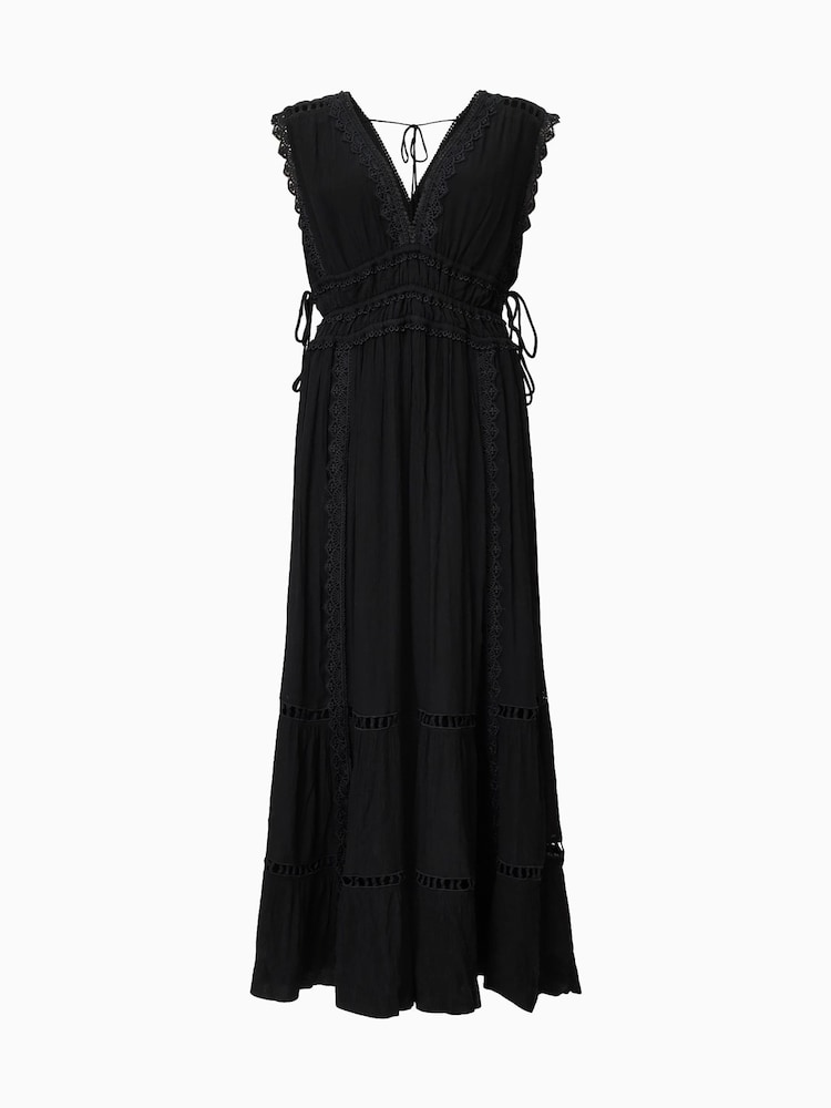 AllSaints Black Xanthe Dress - Image 7 of 7