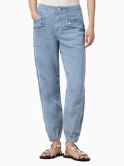 AllSaints Blue Val Trousers - Image 4 of 8