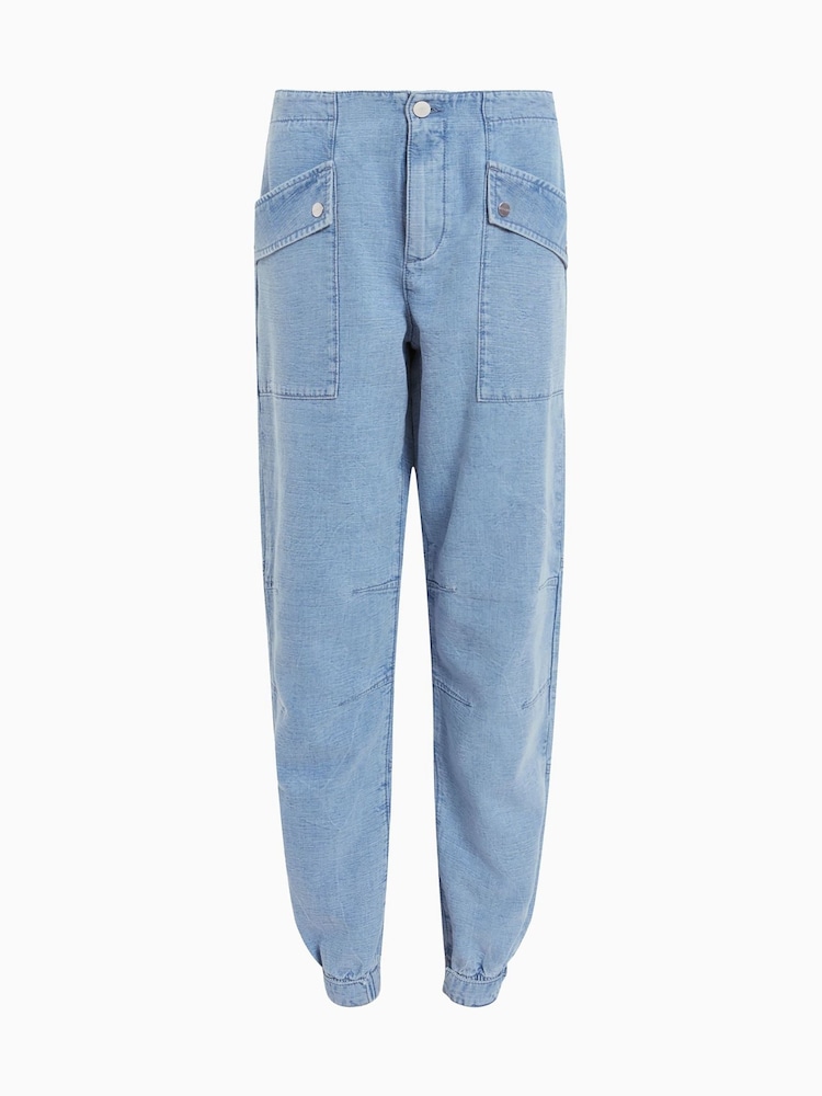 AllSaints Blue Val Trousers - Image 8 of 8