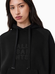 AllSaints Black Stacks Talon Hoodie - Image 4 of 8