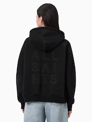 AllSaints Black Stacks Talon Hoodie - Image 6 of 8