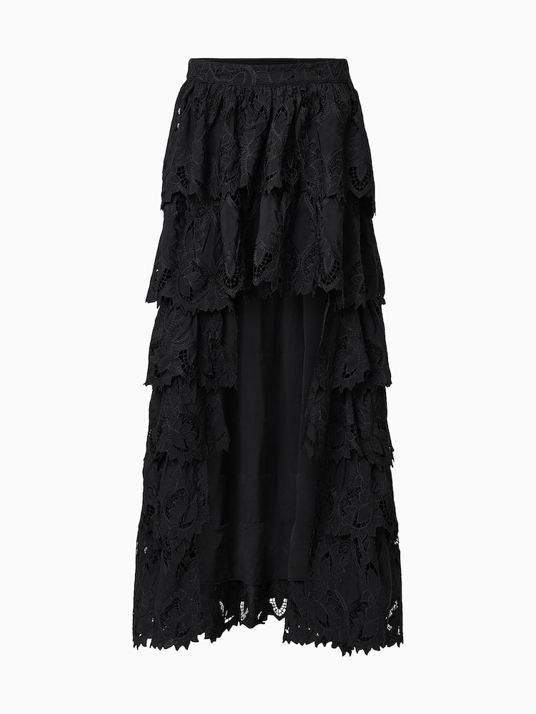 AllSaints Black Cavarly Embriodery Skirt - Image 8 of 8