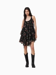 AllSaints Black Rach Dress - Image 1 of 7