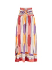 Yumi Block Print Halter neck Cotton Maxi Dress - Bild 5 von 5