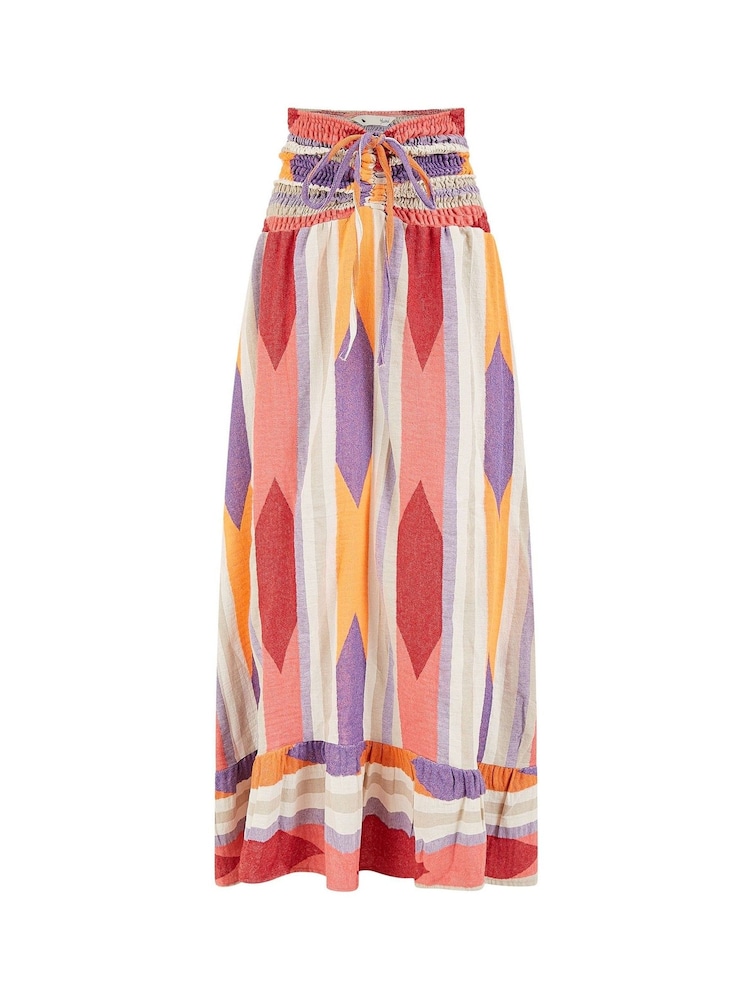 Yumi Block Print Halter neck Cotton Maxi Dress - Bild 5 von 5