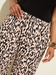Friends Like These Animal Curve Crinkle Jersey Wide Leg Trousers - Image 2 of 4