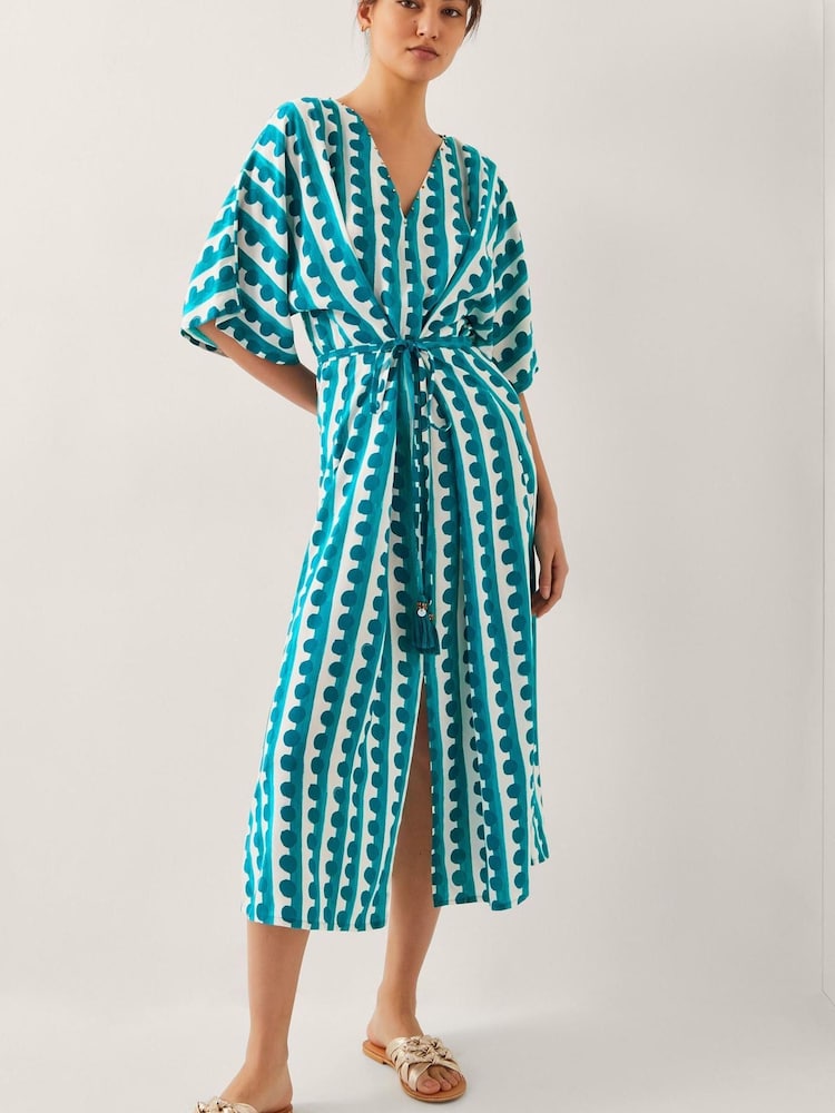 Monsoon Indah Print Midi Kaftan Dress - Bild 1 von 1