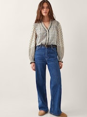 Monsoon Natural Jemmie Geometric Print Blouse - Image 4 of 5