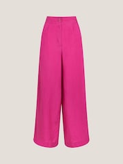 Monsoon Pink Frida Wide Leg Trousers - Image 6 of 6