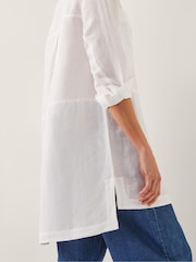 Monsoon White Tatiana Button Tunic Shirt - Image 2 of 6