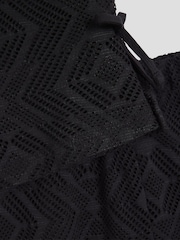 River Island Black Girls Lace Bow Side Top Set - Image 2 of 5