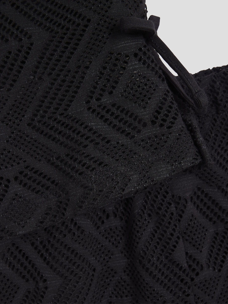 River Island Black Girls Lace Bow Side Top Set - Image 2 of 5