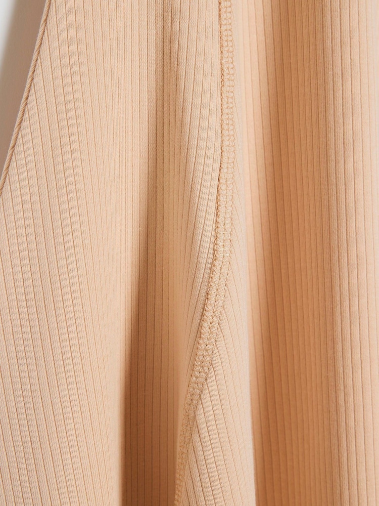 River Island Brown Girls Rib Zip Dress - Image 4 of 4