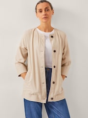 Monsoon Natural Dana Button Through Jacket - Image 2 of 5