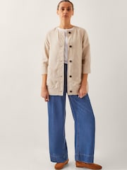 Monsoon Natural Dana Button Through Jacket - Image 3 of 5