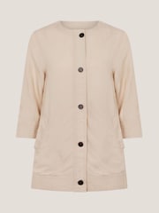 Monsoon Natural Dana Button Through Jacket - Image 5 of 5