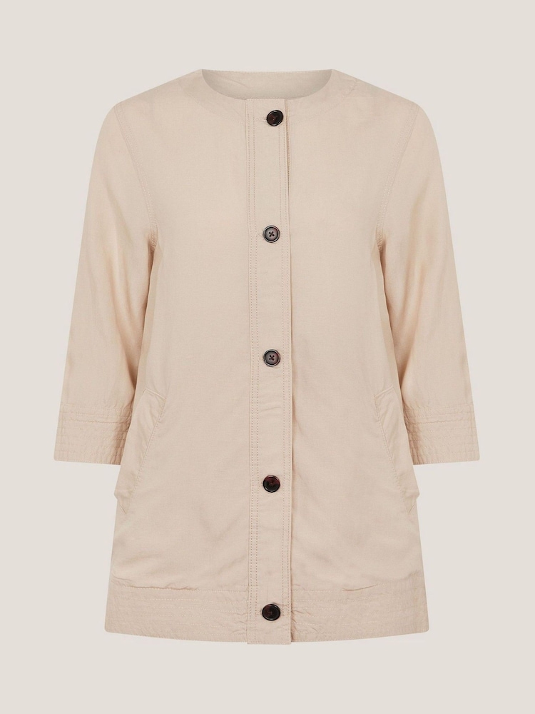 Monsoon Natural Dana Button Through Jacket - Image 5 of 5