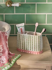 Green Pattern Frill Toothbrush Tidy - Image 1 of 3