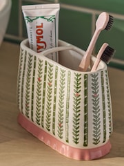 Green Pattern Frill Toothbrush Tidy - Image 2 of 3