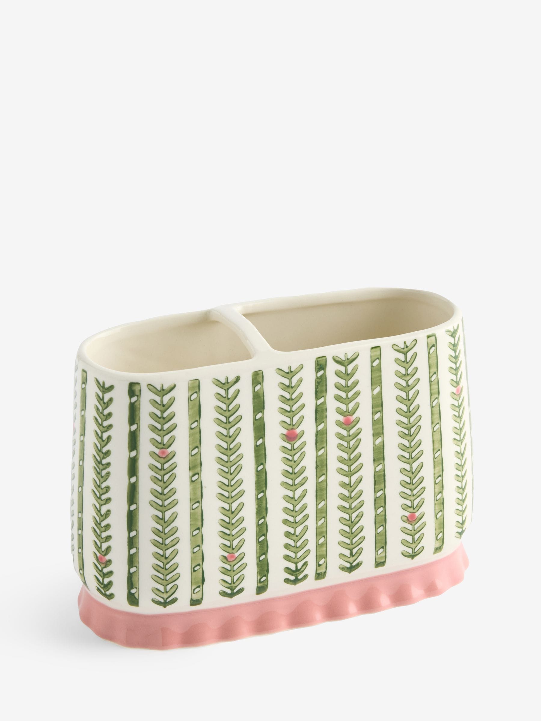 Buy Green Pattern Frill Toothbrush Tidy from Next USA