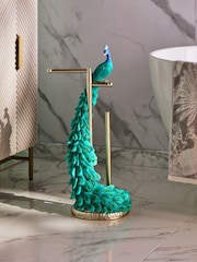Blue Peacock Toilet Roll Holder - Image 2 of 5