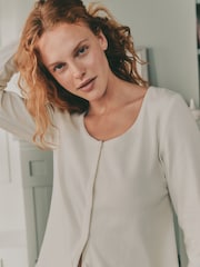 Laura Ashley Black/White Lloyd Pointelle Long Sleeve Pyjamas - Image 4 of 5