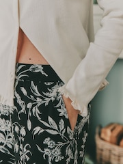 Laura Ashley Black/White Lloyd Pointelle Long Sleeve Pyjamas - Image 5 of 5