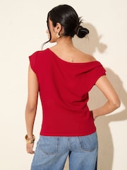 Friends Like These Red Off The Shoulder Top - Image 4 of 4