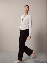 črna - Cord Patch Pocket Wide Leg Jeans - Slika 1 iz 6