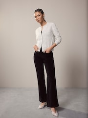 črna - Cord Patch Pocket Wide Leg Jeans - Slika 2 iz 6