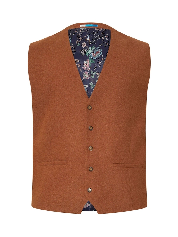 BadRhino Big & Tall Brown Tweed Waistcoat - Image 5 of 5