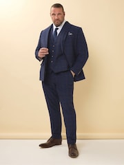 BadRhino Big & Tall Blue Tweed Suit Jacket - Image 2 of 5