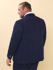 BadRhino Big & Tall Blue Tweed Suit Jacket - Image 3 of 5