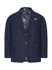 BadRhino Big & Tall Blue Tweed Suit Jacket - Image 5 of 5