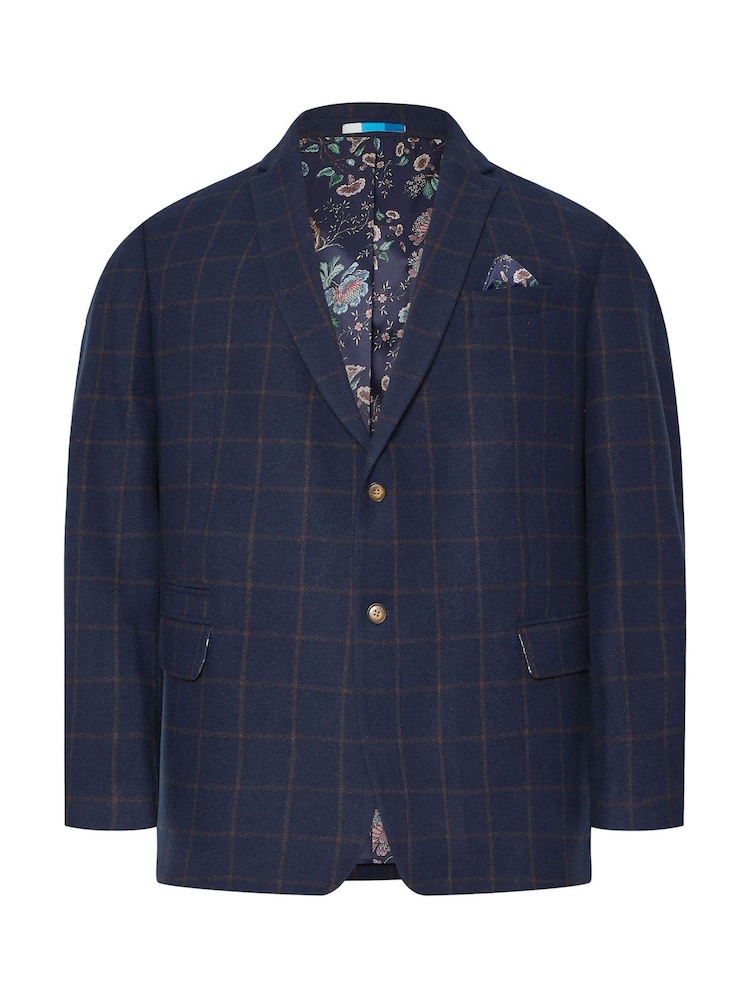 BadRhino Big & Tall Blue Tweed Suit Jacket - Image 5 of 5