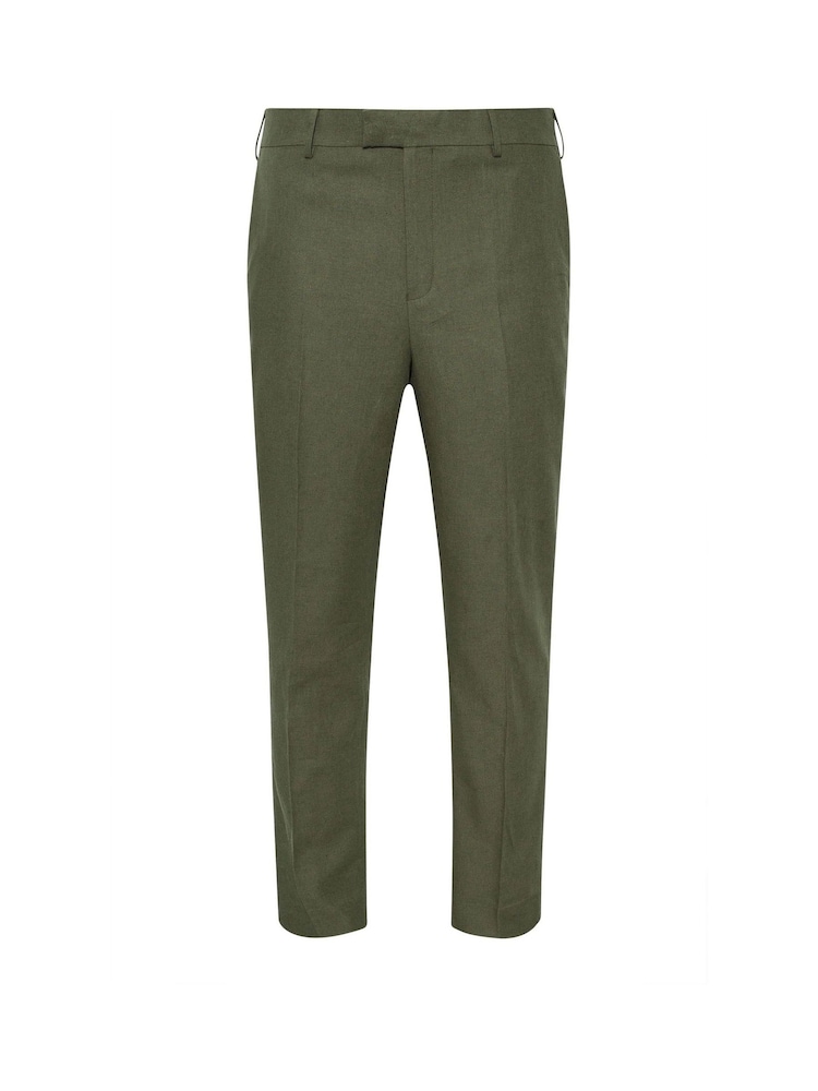 BadRhino Big & Tall Green Linen Suit Trousers - Image 1 of 2