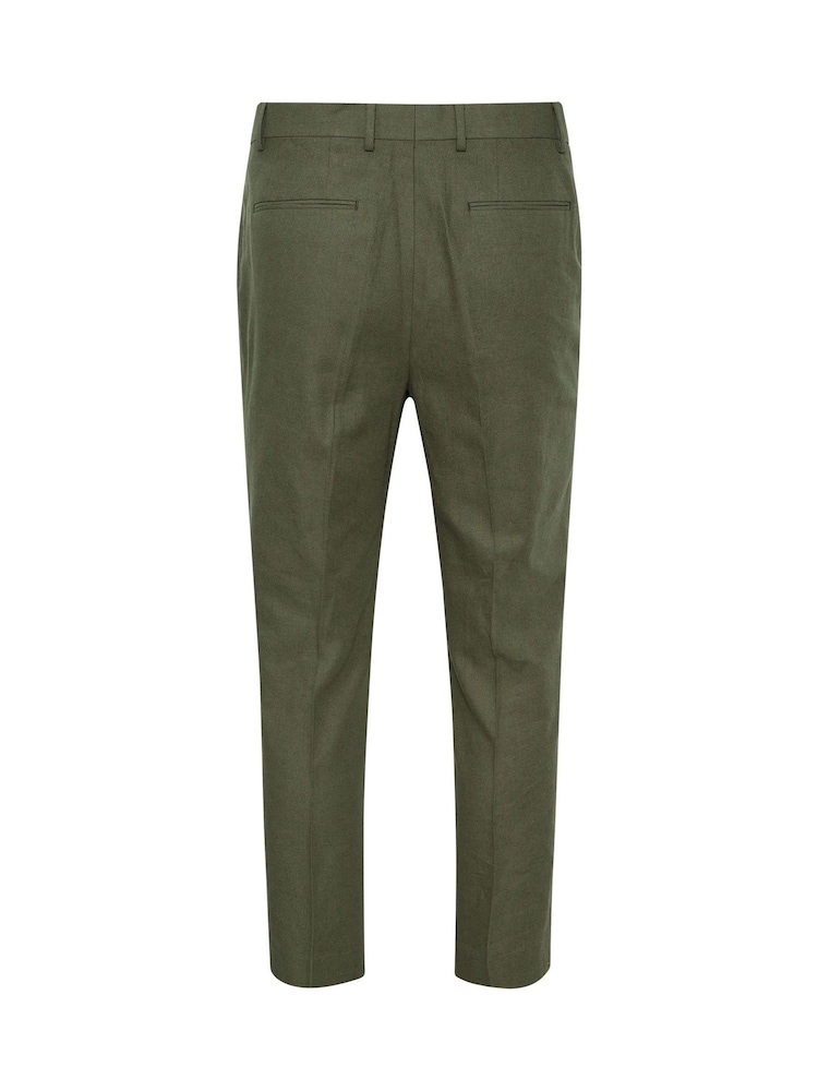 BadRhino Big & Tall Green Linen Suit Trousers - Image 2 of 2