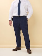 BadRhino Big & Tall Blue Tweed Suit Trousers - Image 1 of 7