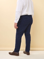 BadRhino Big & Tall Blue Tweed Suit Trousers - Image 3 of 7