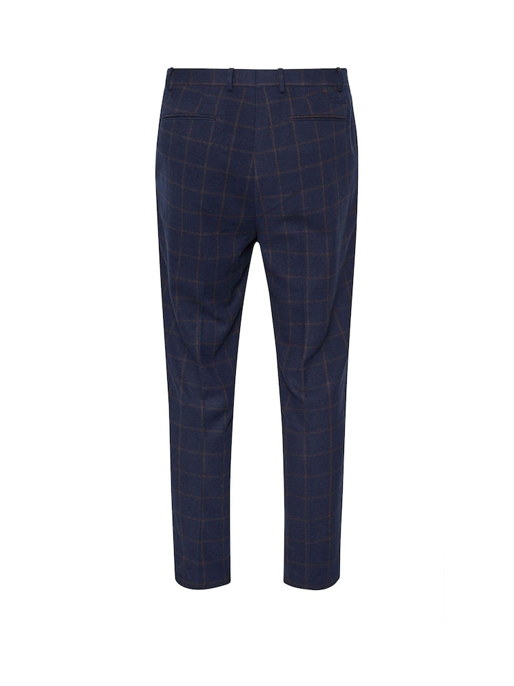 BadRhino Big & Tall Blue Tweed Suit Trousers - Image 7 of 7