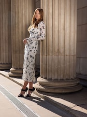 Star by Julien MacDonald White Lace Print Dress - Image 4 of 6