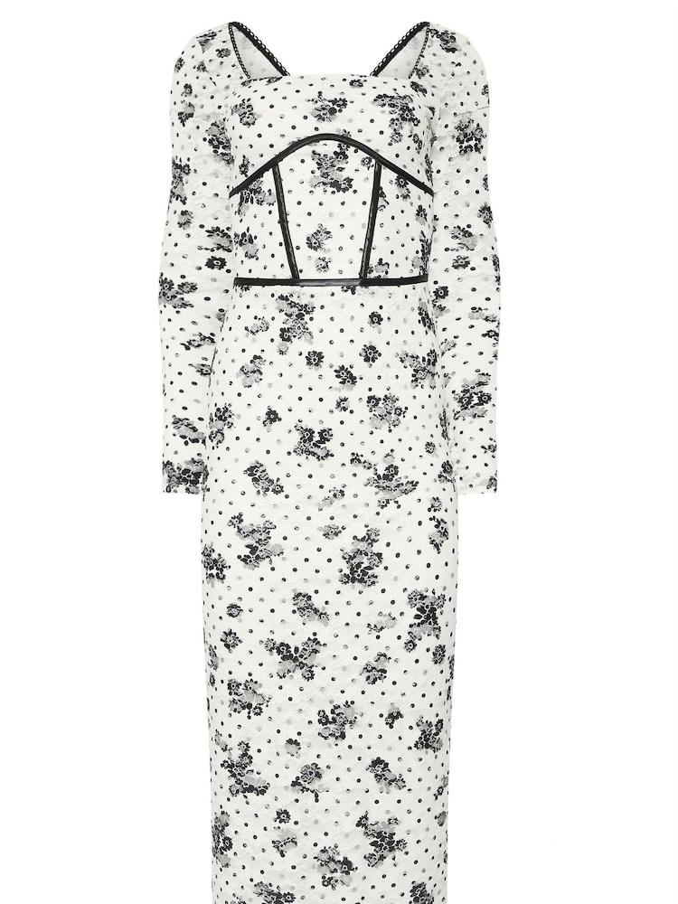 Star by Julien MacDonald White Lace Print Dress - Image 6 of 6